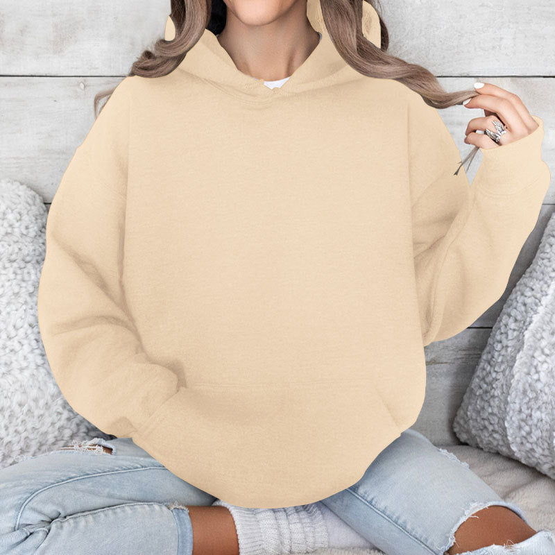 Damen lässiger Hoodie mit kängurutasche und gemütlichem Schnitt W&W Mode