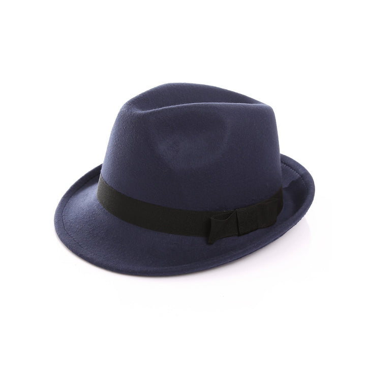 Damen Fedora-Hut aus hochwertigem Wollmix mit stilvollem Band W&W Mode