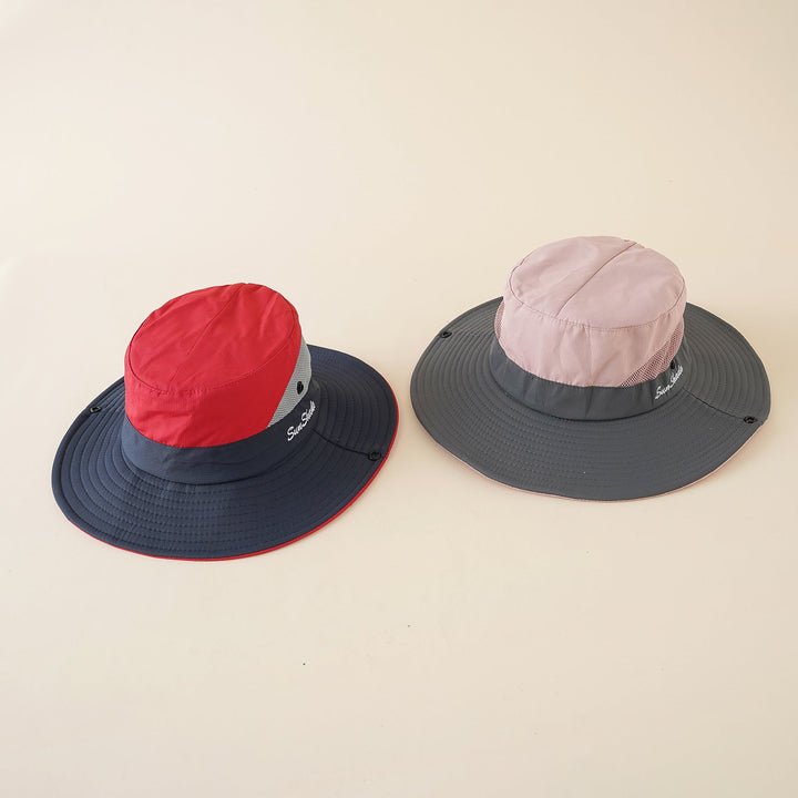 Damen Sonnenschutz-Hut mit verstellbarem Kinnband und atmungsaktiver Netzstruktur W&W Mode