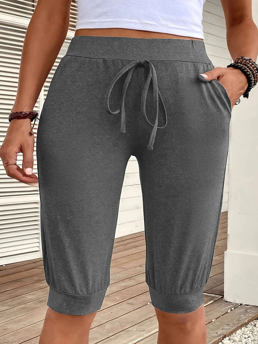 Damen Sportliche Kapuhosen im lässigen Design mit dekorativem Kordelzug W&W Mode
