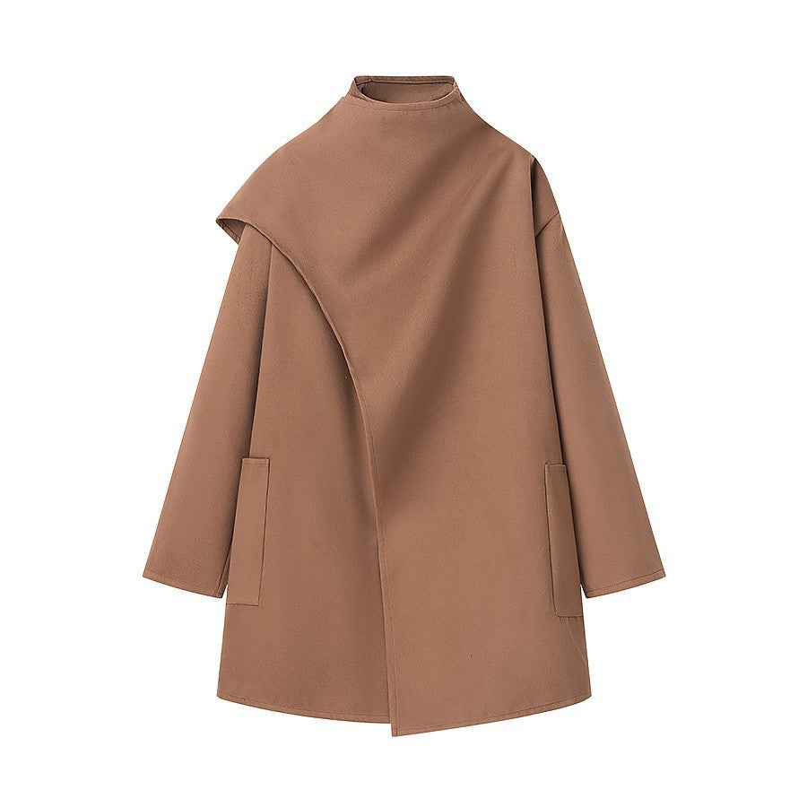 W&W Mode | Stehkragen Cape-Stil Mantel