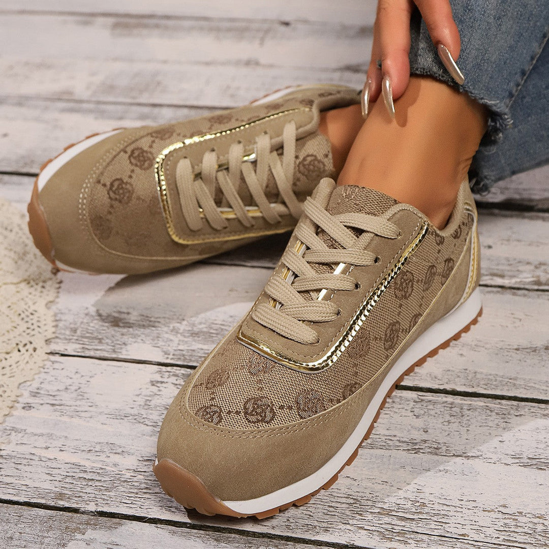 W&W Mode | Bequeme Flache Schuhe mit Blumenduschen