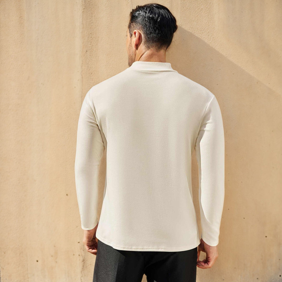 Herren Stehkragen Pullover aus weichem Baumwollmix W&W Mode