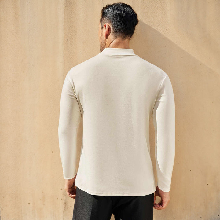 Herren Stehkragen Pullover aus weichem Baumwollmix W&W Mode