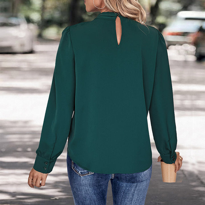 Damen Bluse mit lässiger Eleganz und dekorativen Falten W&W Mode