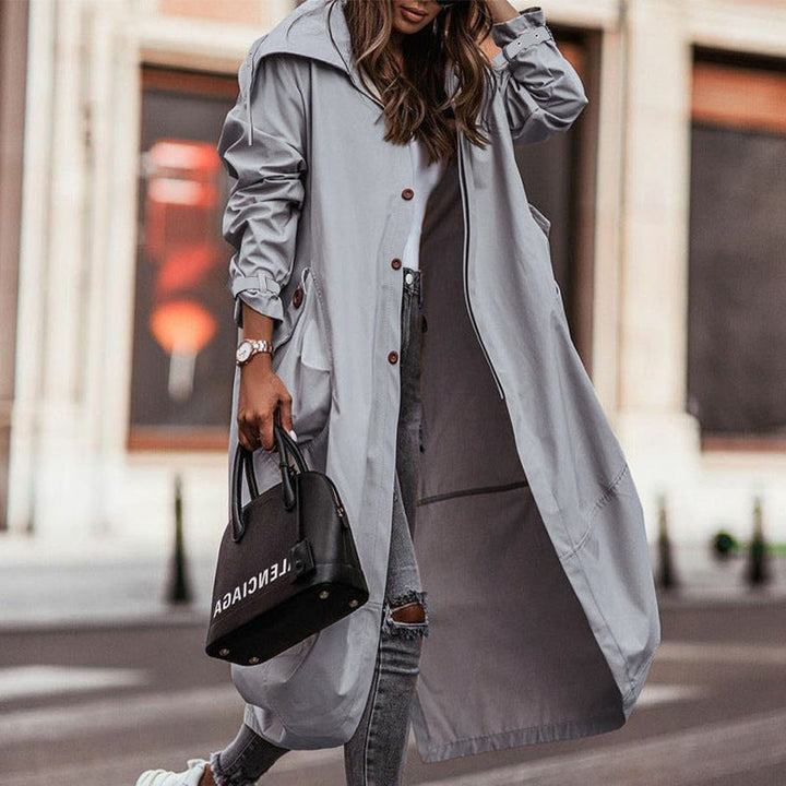Damen Wasserabweisender Parka mit Kapuze und praktischen Taschen W&W Mode