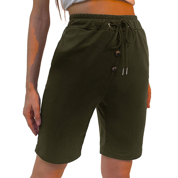 Damen Shorts mit elastischem Bund, Kordelzug und Seitentaschen