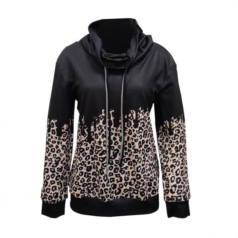 Damen Kapuzenpullover mit trendigem Animal-Print und lässigem Schnitt W&W Mode