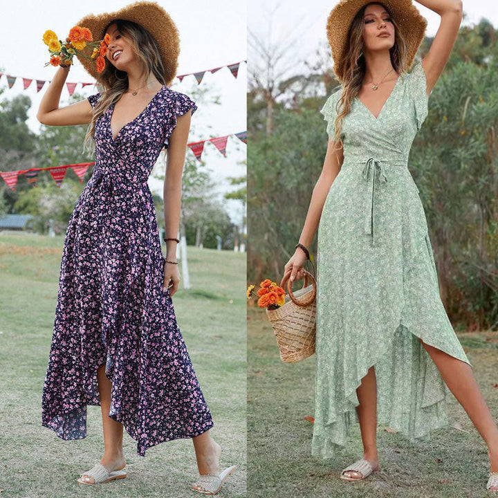 W&W Mode | Slim Fit Unregelmäßiger Saum Maxi Kleid