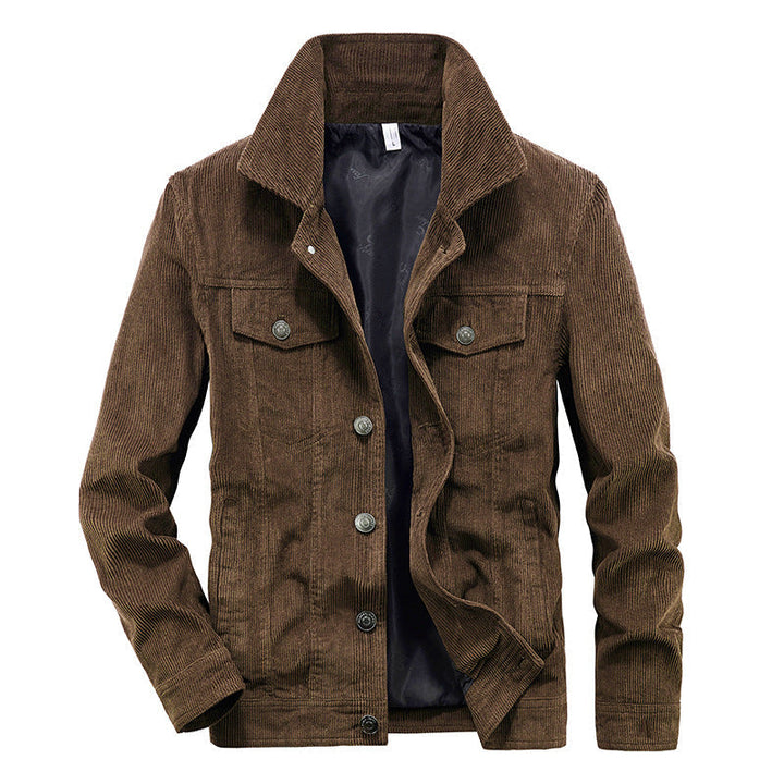 W&W Mode | Lässig Langärmelig Kordjacke mit Knöpfen