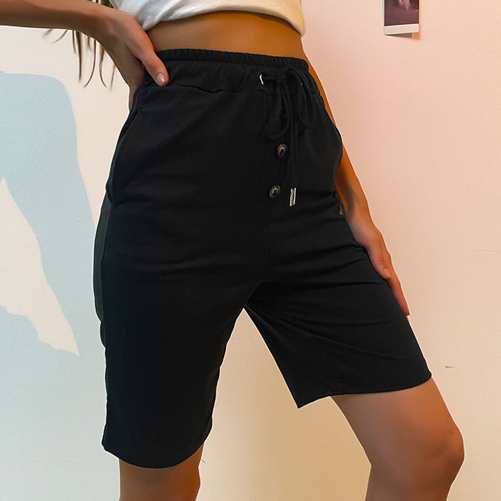 Damen Shorts mit elastischem Bund, Kordelzug und Seitentaschen