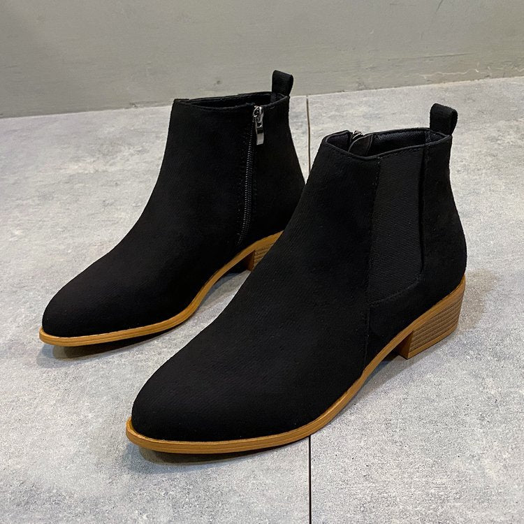 Damen Stiefeletten mit elegantem Reißverschluss und komfortablem Blockabsatz W&W Mode