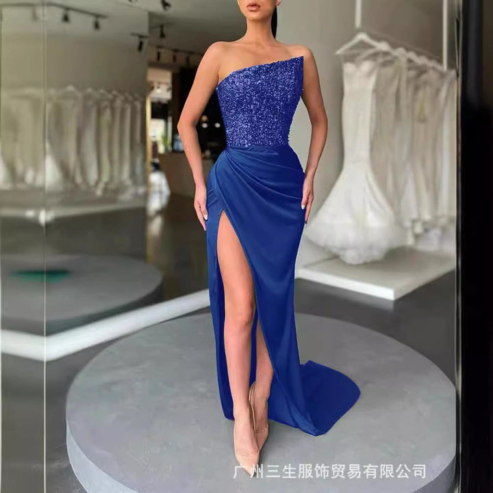 W&W Mode | Elegantes mittellanges Abendkleid