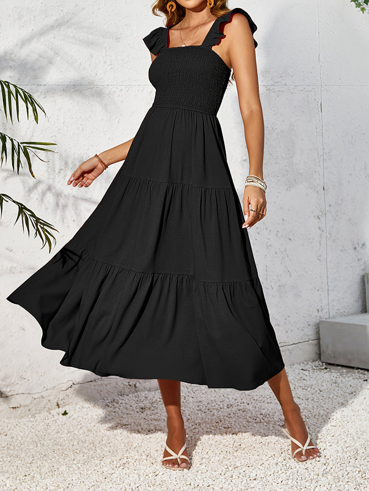 Damen Sommerliches Maxikleid mit zauberhaften Rüschendetails W&W Mode