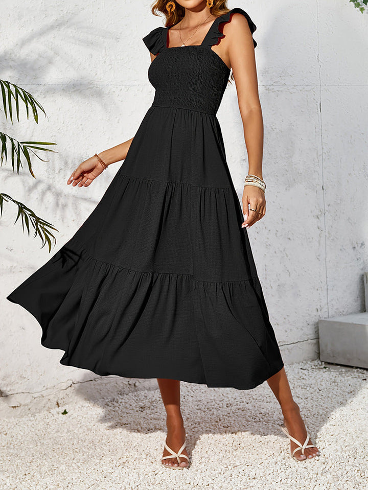 Damen Sommerliches Maxikleid mit zauberhaften Rüschendetails W&W Mode