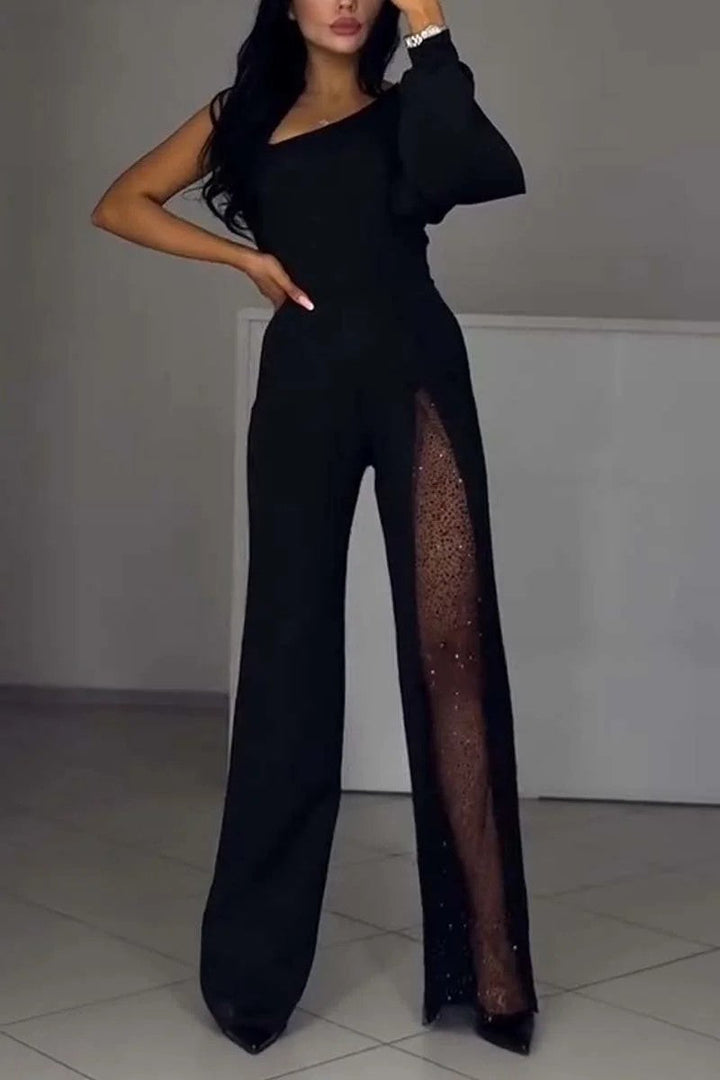 W&W Mode | Sexy einseitiger High-Slit-Jumpsuit