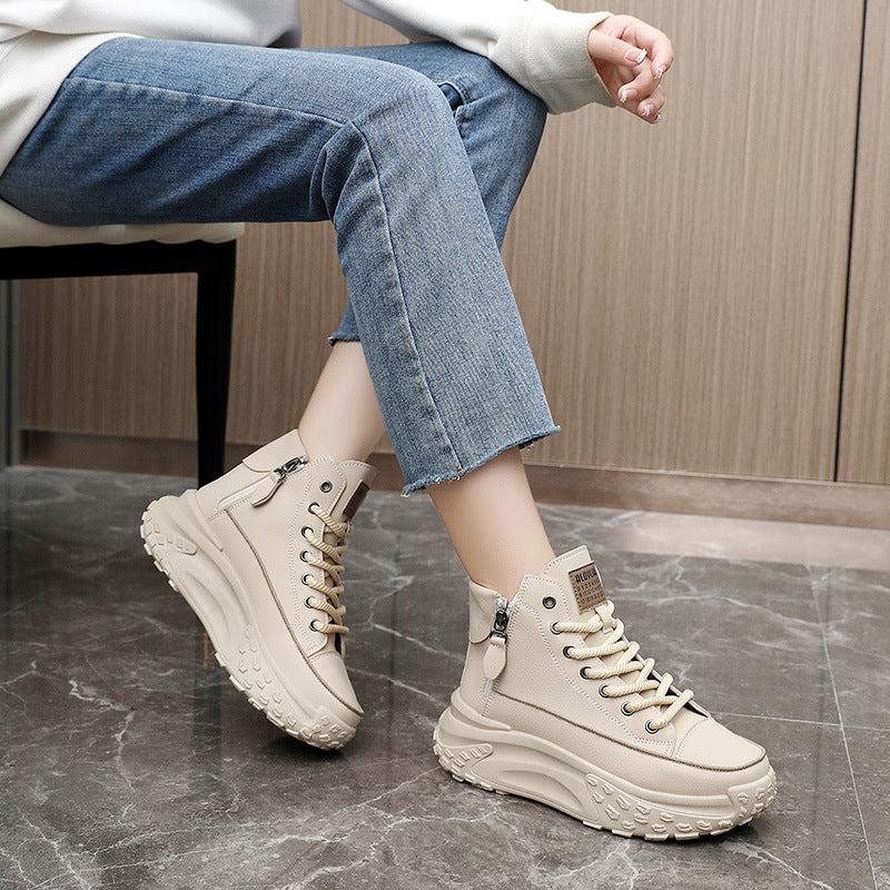 W&W Mode | Lässige Plateau Knöchelhohe Sneaker