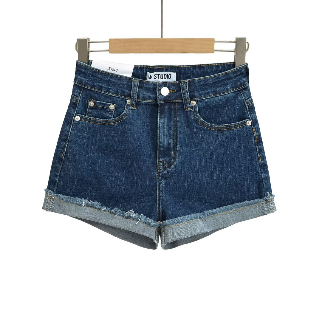 Damen Jeansshorts mit lässigem Schnitt und versäuberten Abschlüssen W&W Mode