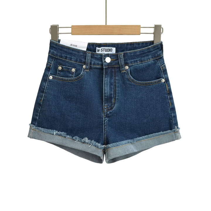 Damen Jeansshorts mit lässigem Schnitt und versäuberten Abschlüssen W&W Mode
