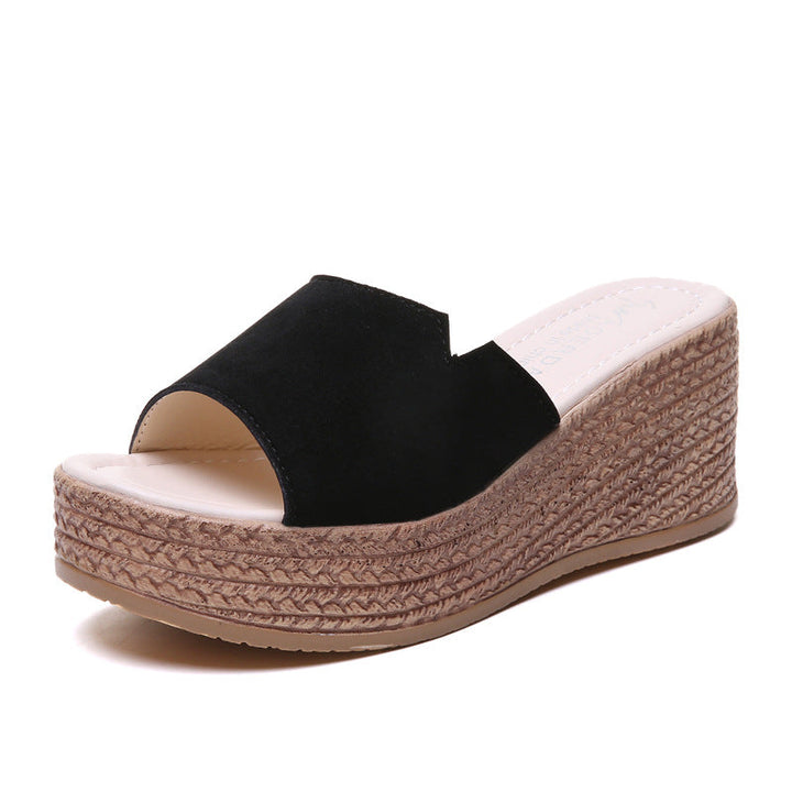 Damen Wedge-Sandalen mit modernem Überkreuz-Design und rutschfester Sohle W&W Mode