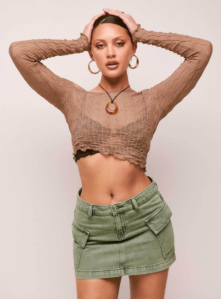 Damen Jeansrock mit praktischen Taschen und trendigem Schnitt W&W Mode