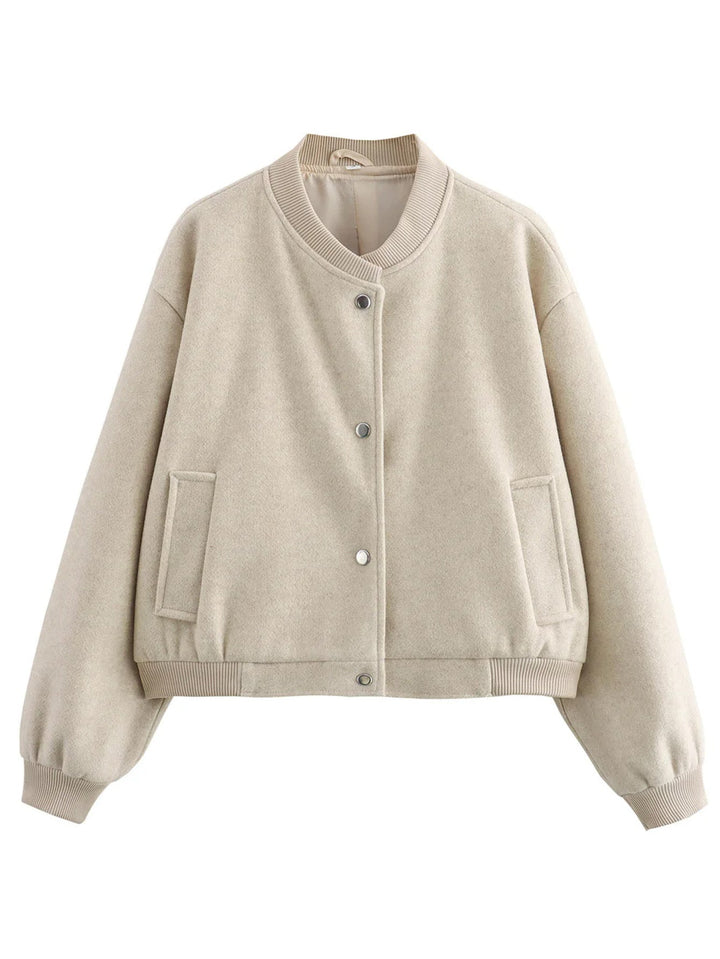 Damen Gepolstertes weiches Bomberjacke