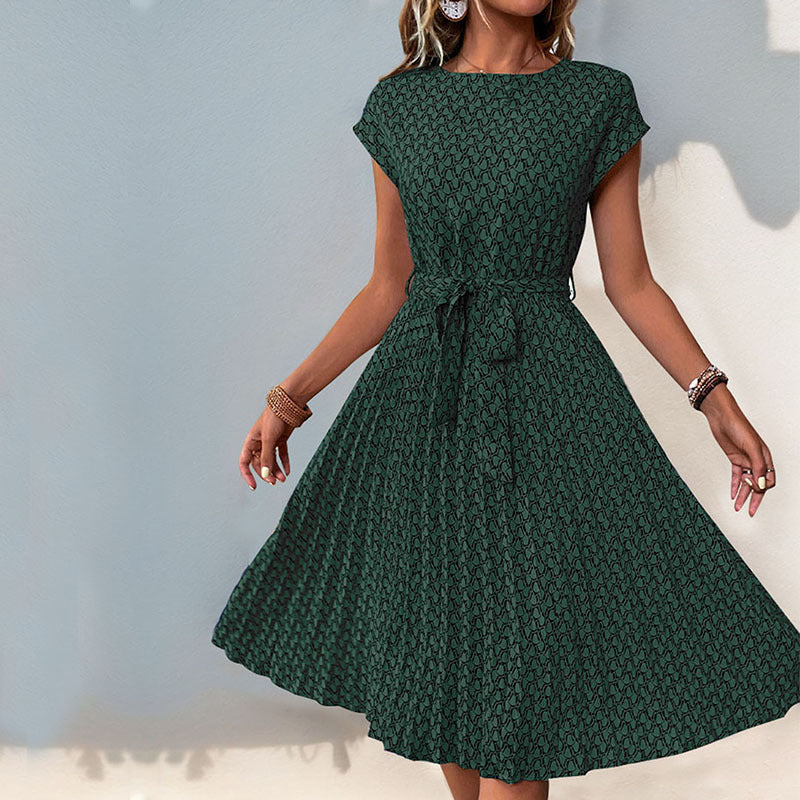 Damen Midikleid mit asymmetrischem Schnitt und modischem Bindegürtel W&W Mode