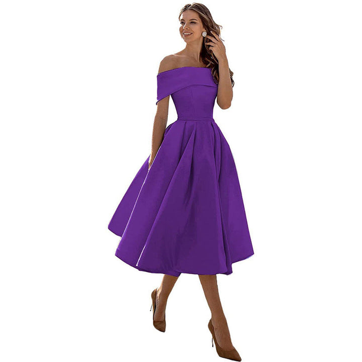 W&W Mode | Vielseitiges Trägerloses Satin-Kleid Für Partys