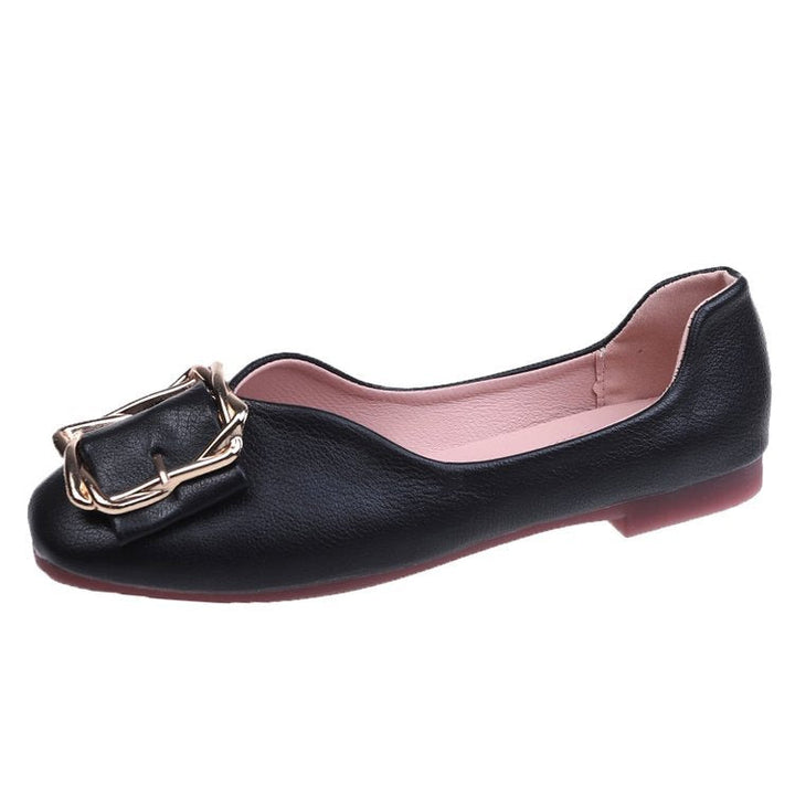 Damen Ballerinas mit dekorativer Schnalle und luxuriösem Innenfutter W&W Mode