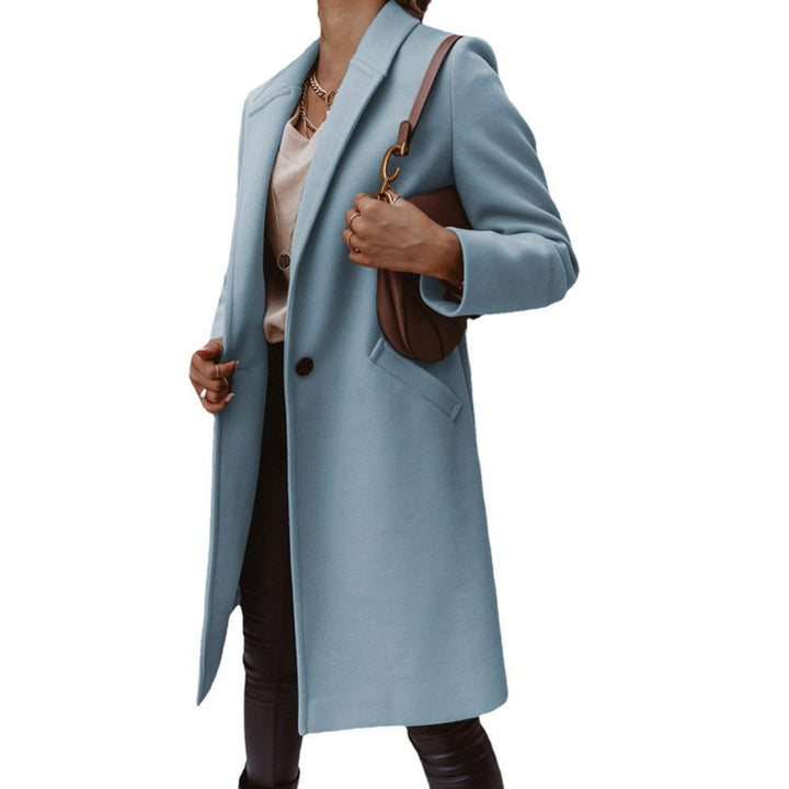 Damen Wollmantel mit elegantem Revers und zeitlosem Schnitt W&W Mode