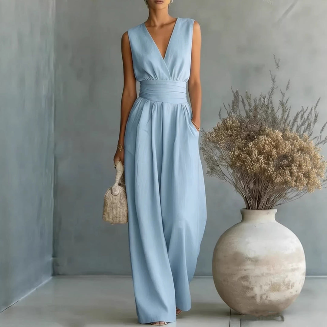 W&W Mode | Eleganter Ärmelloser Jumpsuit Mit Schmeichelhafter Passform