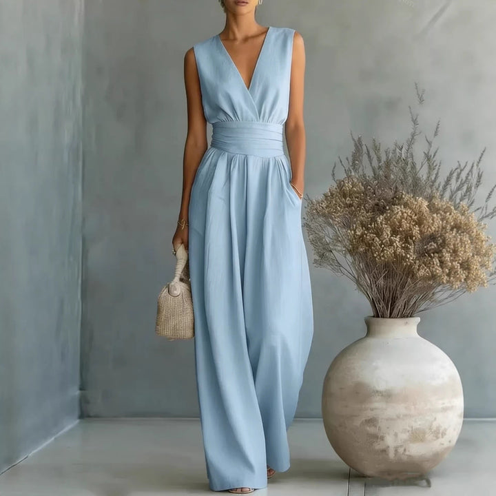 W&W Mode | Eleganter Ärmelloser Jumpsuit Mit Schmeichelhafter Passform