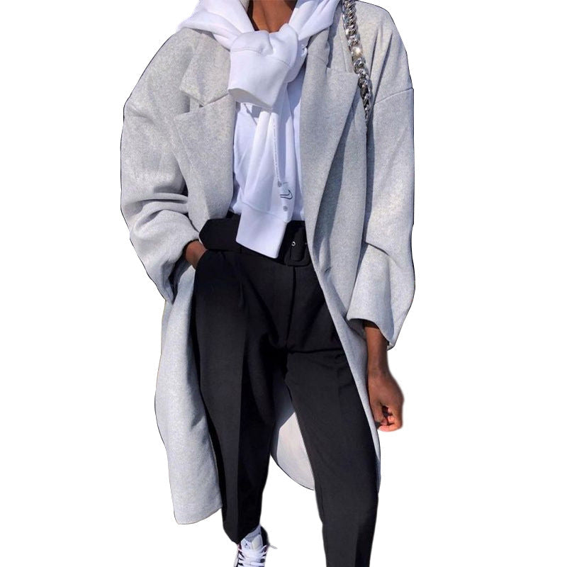 Damen Oversized Mantel im eleganten Design W&W Mode