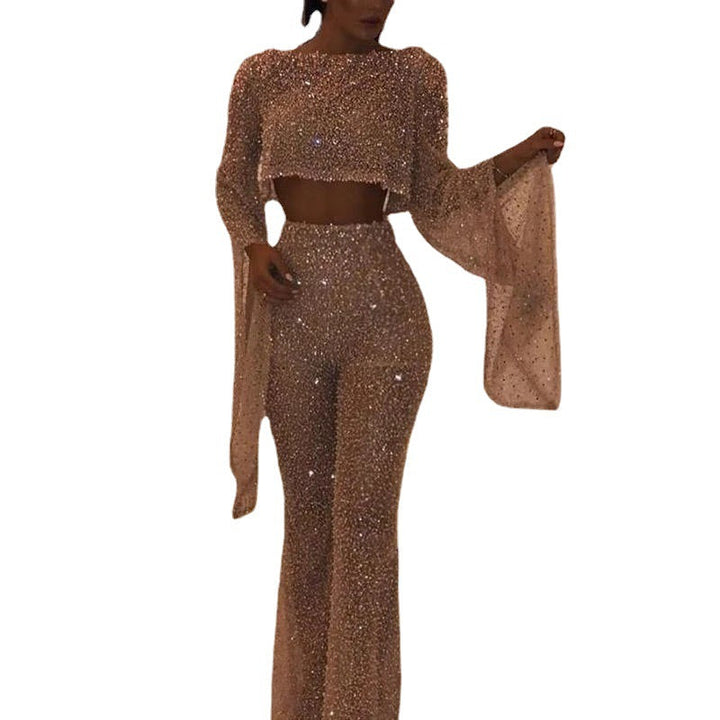 Damen-Jumpsuit mit hoher Taille, leichtem Stretch und schmalem Schnitt