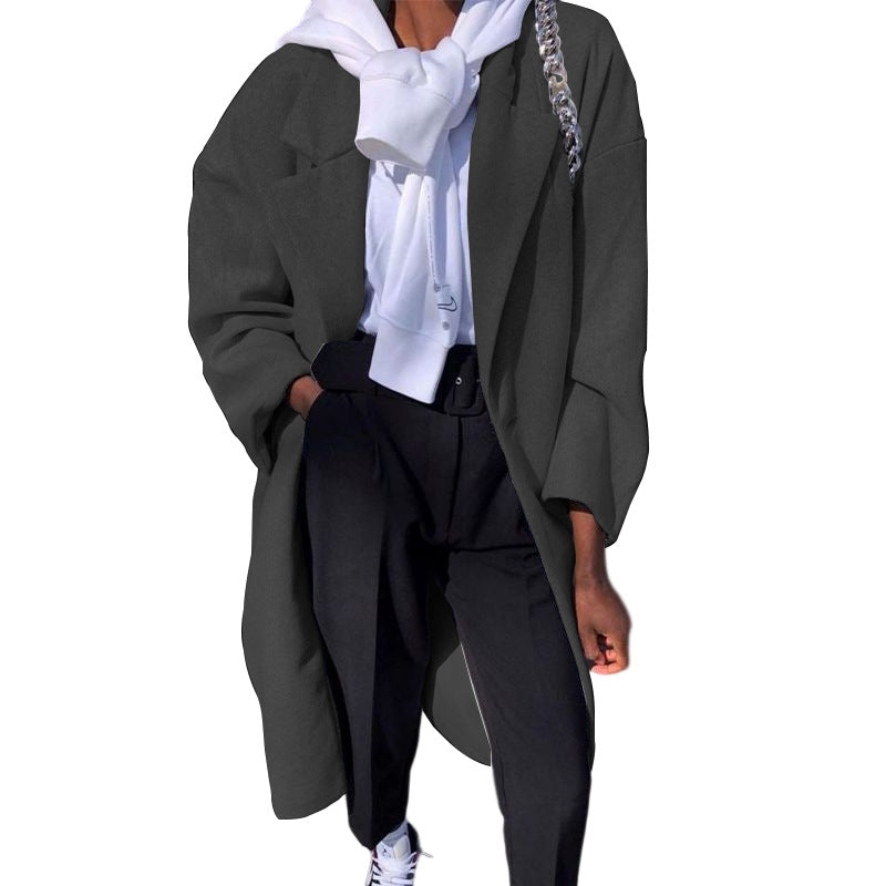 Damen Oversized Mantel im eleganten Design W&W Mode