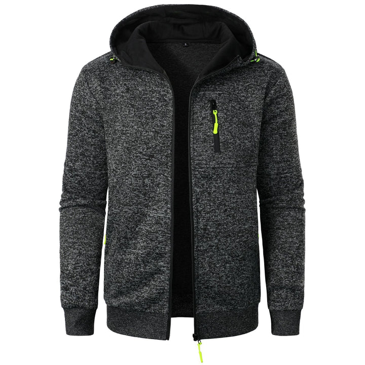 W&W Mode | Herren Gemusterte Zip Kapuzenpulli