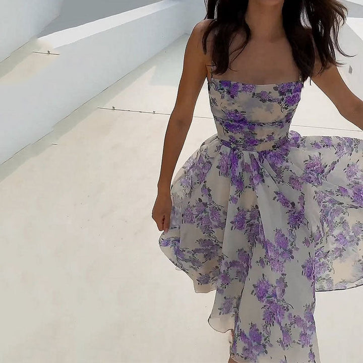 W&W Mode | Elegantes Trägerdruck Hochwertiges Kleid