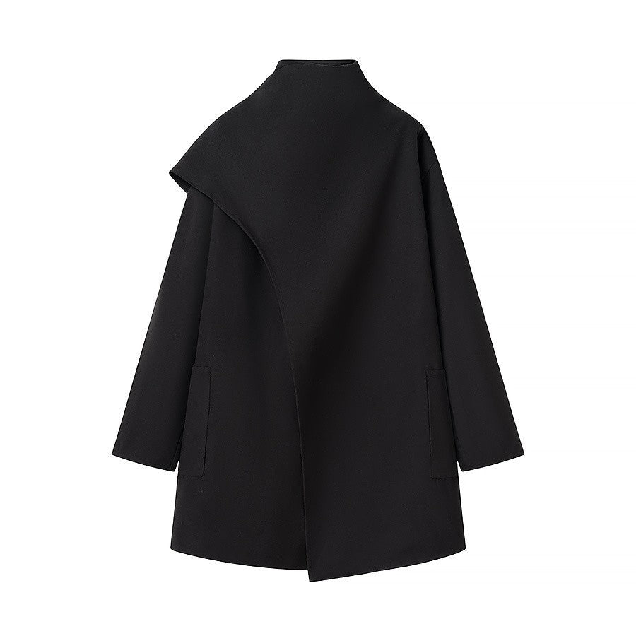 W&W Mode | Stehkragen Cape-Stil Mantel