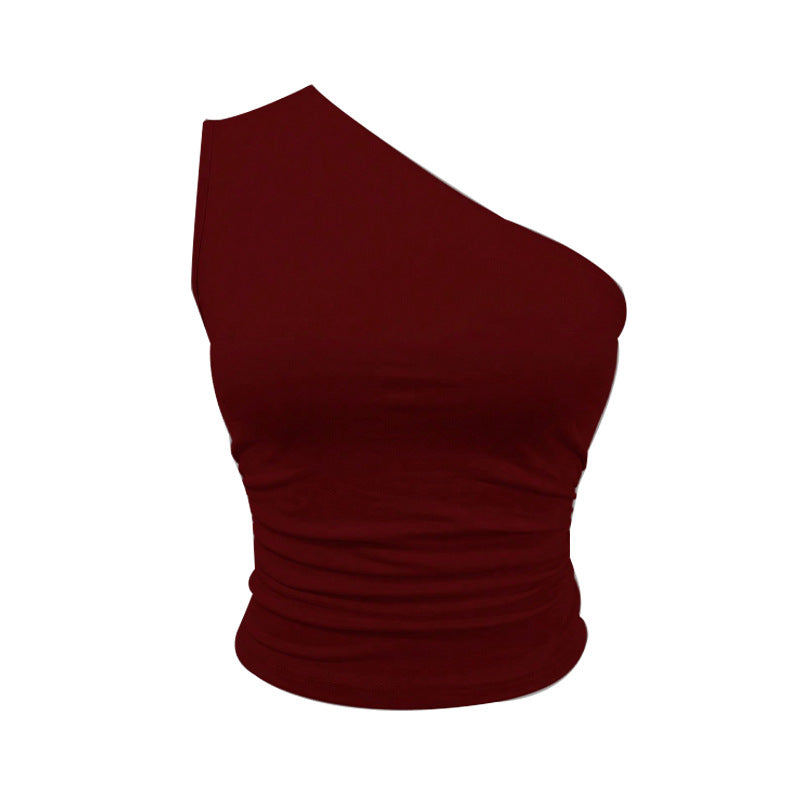 Damen Asymmetrisches Crop-Top mit figurschmeichelndem Design W&W Mode