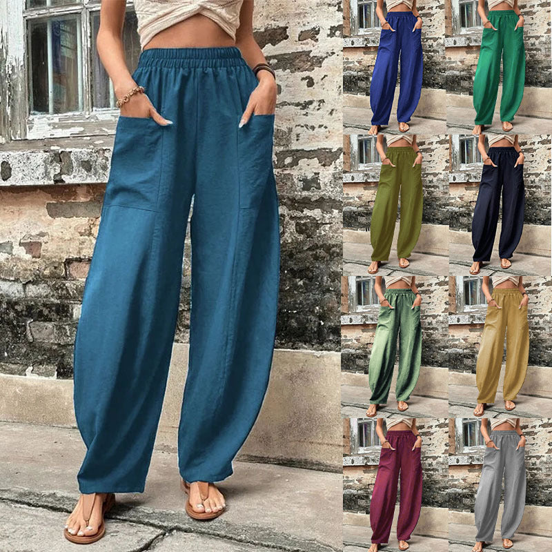 W&W Mode | Bequeme einfarbige Taschen Freizeit-Hosen