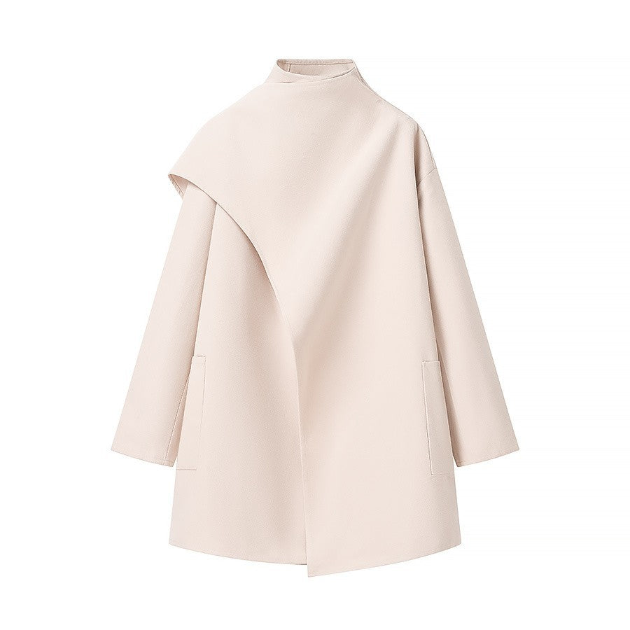 W&W Mode | Stehkragen Cape-Stil Mantel