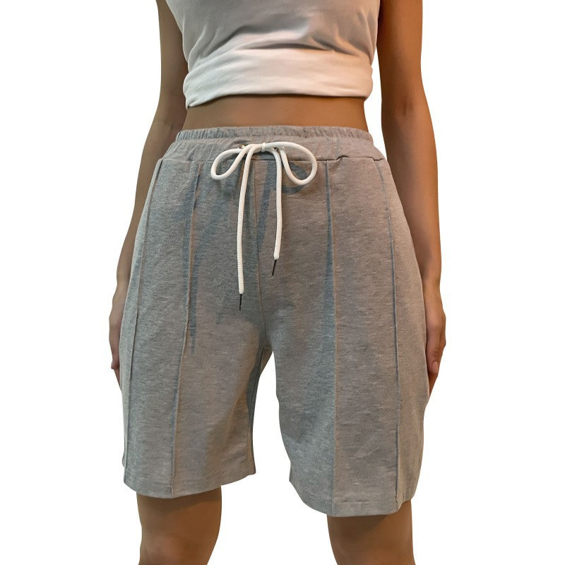 Damen Baumwoll-Shorts mit elastischem Bund und praktischen Taschen W&W Mode