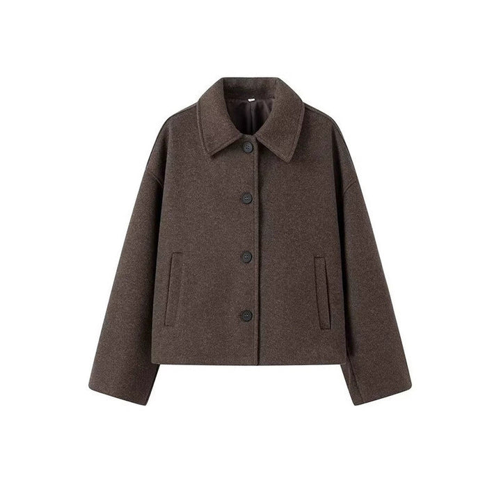 Damen kuschelige Wolljacke mit Knopfverschluss W&W Mode