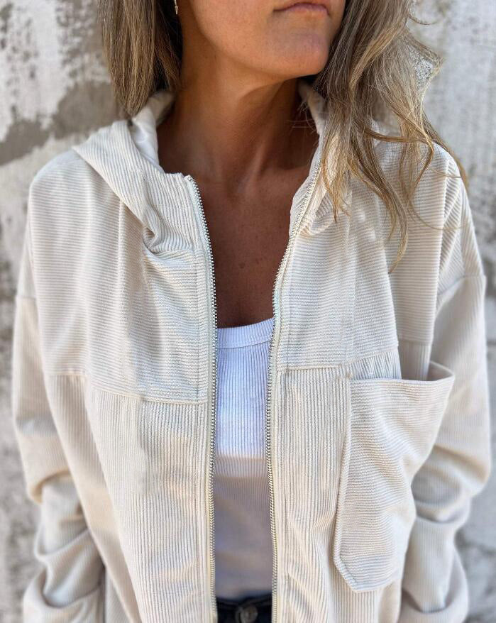 W&W Mode | Minimalistische Cordhosen Hoodie Jacke