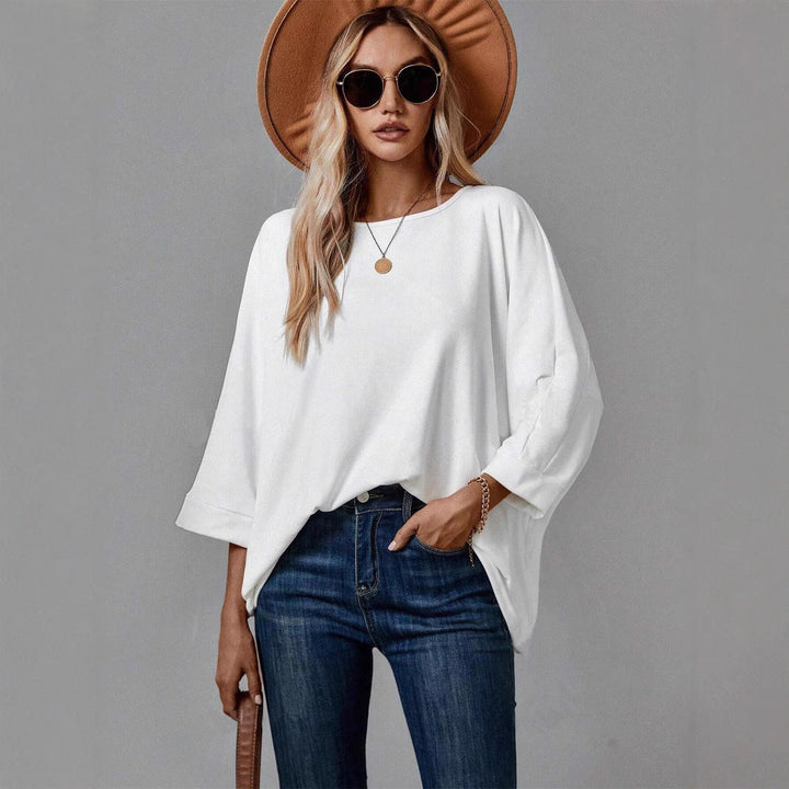 Damen lässiges Oversized T-Shirt mit weitem Schnitt und stylischem Rundhalsausschnitt W&W Mode