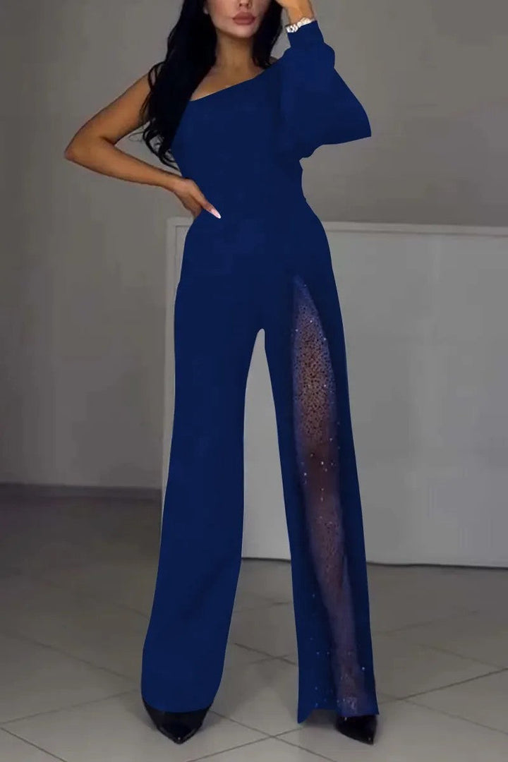 W&W Mode | Sexy einseitiger High-Slit-Jumpsuit