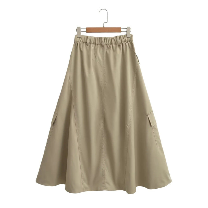 Damen Midirock mit praktischen Cargo-Taschen und elegantem Schnitt W&W Mode