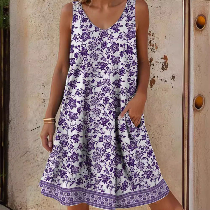 Damen Freizeitkleid mit lässigem Schnitt und floralem Design W&W Mode