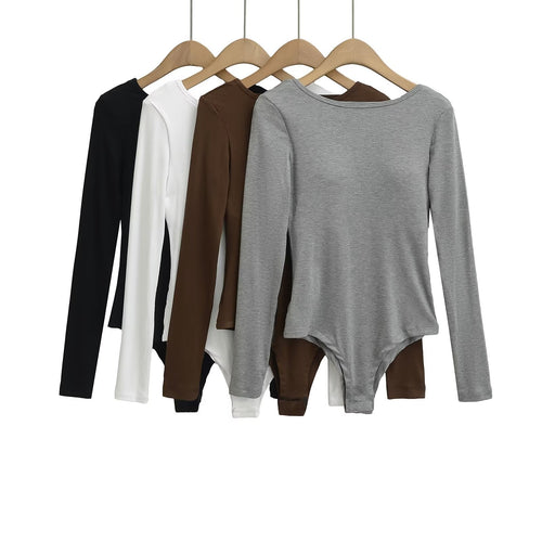 Damen Bodysuit mit elegantem Schnitt und hochwertigen Materialien W&W Mode