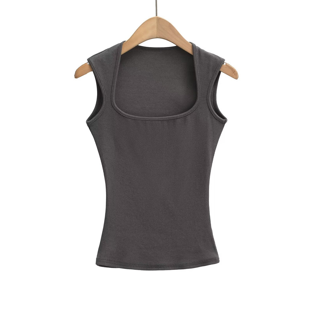 Damen ärmelloses Oberteil aus weichem, elastischem Material W&W Mode